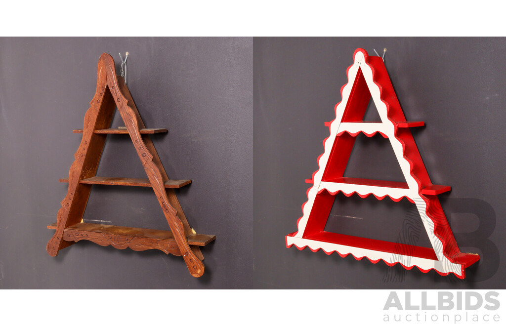 Pair of a Frame Wall Mount Shelves