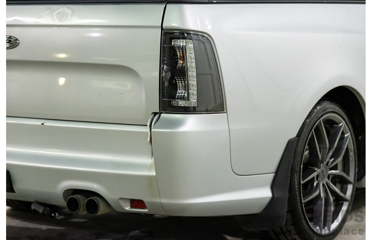 8/2010 Ford Falcon FG XR6 50TH Anniversary FG Upgrade Utility Lightning Strike Silver Metallic Turbo 4.0L