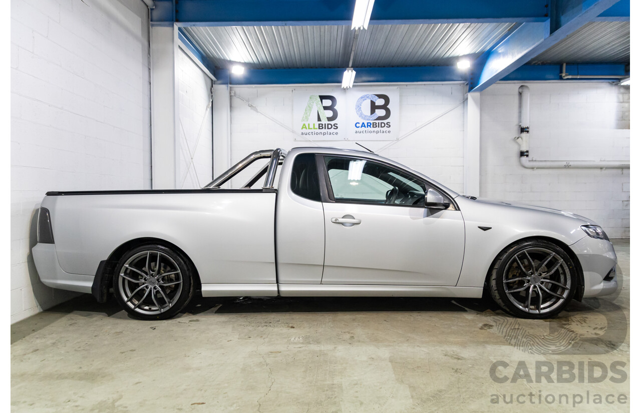 8/2010 Ford Falcon FG XR6 50TH Anniversary FG Upgrade Utility Lightning Strike Silver Metallic Turbo 4.0L