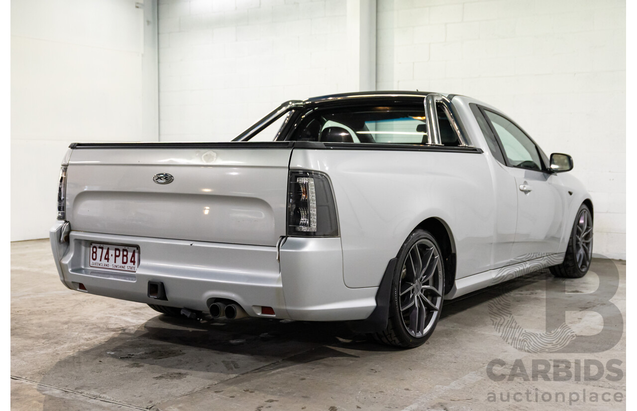 8/2010 Ford Falcon FG XR6 50TH Anniversary FG Upgrade Utility Lightning Strike Silver Metallic Turbo 4.0L
