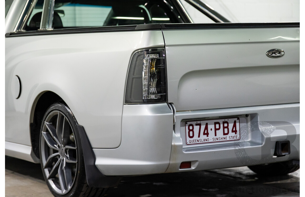 8/2010 Ford Falcon FG XR6 50TH Anniversary FG Upgrade Utility Lightning Strike Silver Metallic Turbo 4.0L