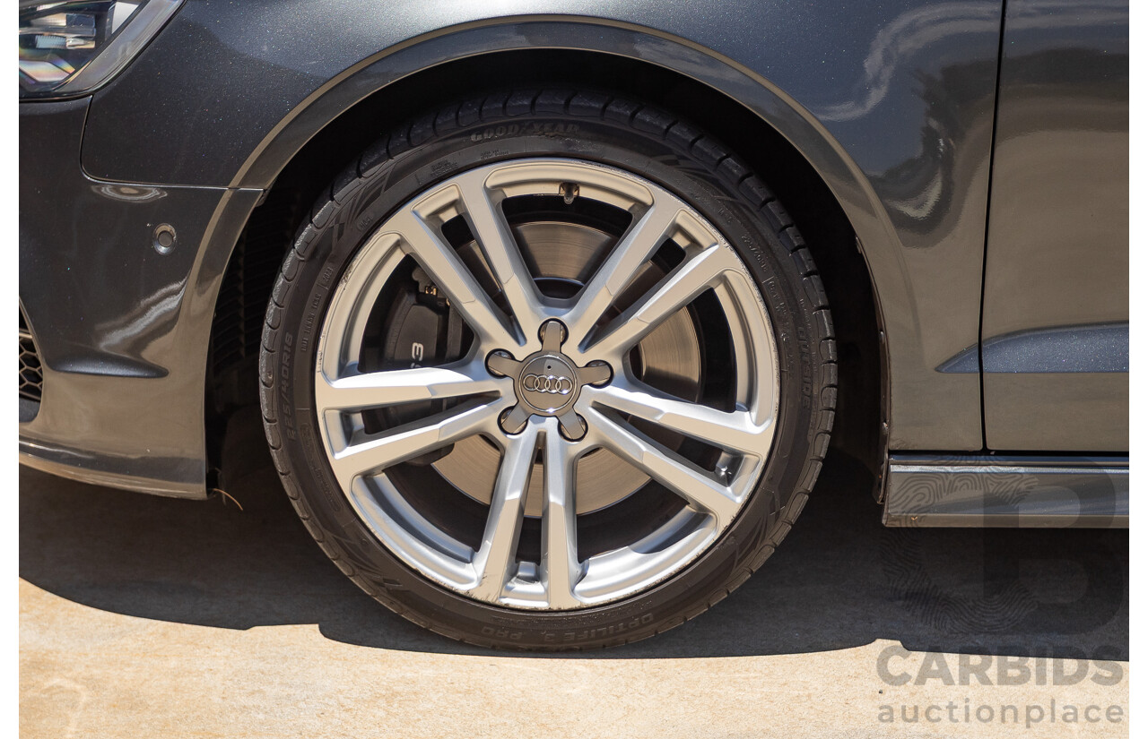 10/2014 Audi S3 2.0 TFSI Quattro (AWD) 8V MY14 4D Sedan Daytona Grey Pearl Turbo 2.0L