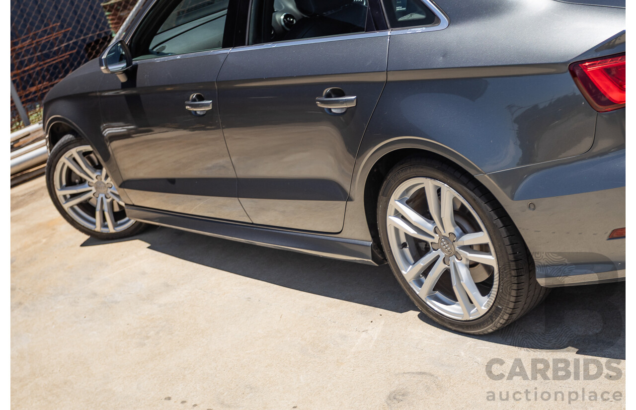 10/2014 Audi S3 2.0 TFSI Quattro (AWD) 8V MY14 4D Sedan Daytona Grey Pearl Turbo 2.0L