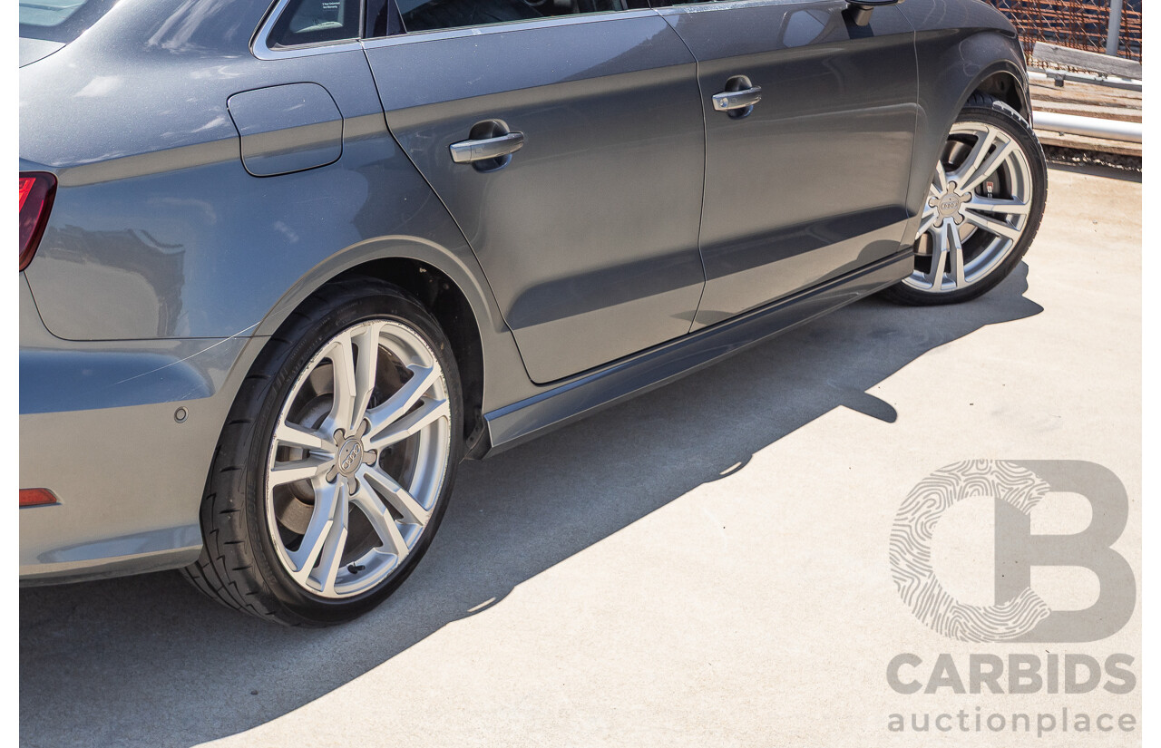 10/2014 Audi S3 2.0 TFSI Quattro (AWD) 8V MY14 4D Sedan Daytona Grey Pearl Turbo 2.0L