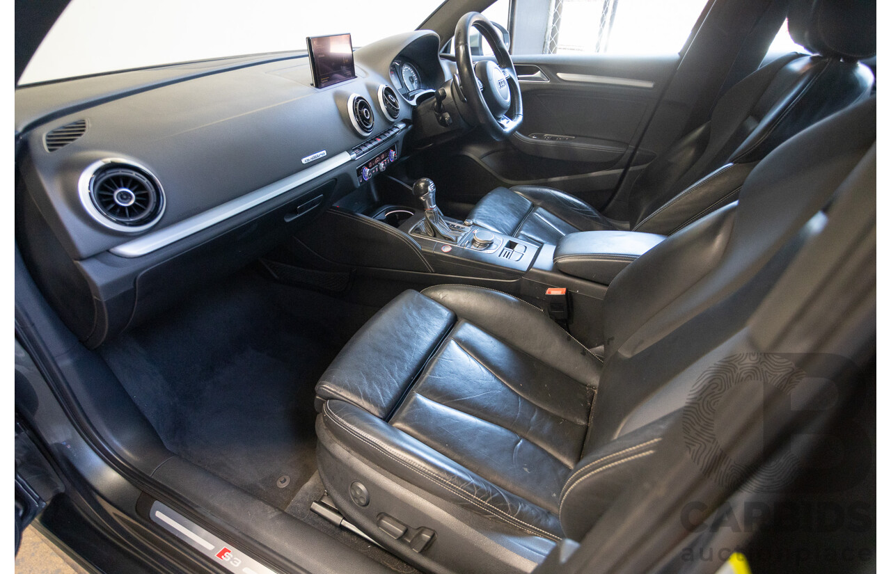 10/2014 Audi S3 2.0 TFSI Quattro (AWD) 8V MY14 4D Sedan Daytona Grey Pearl Turbo 2.0L