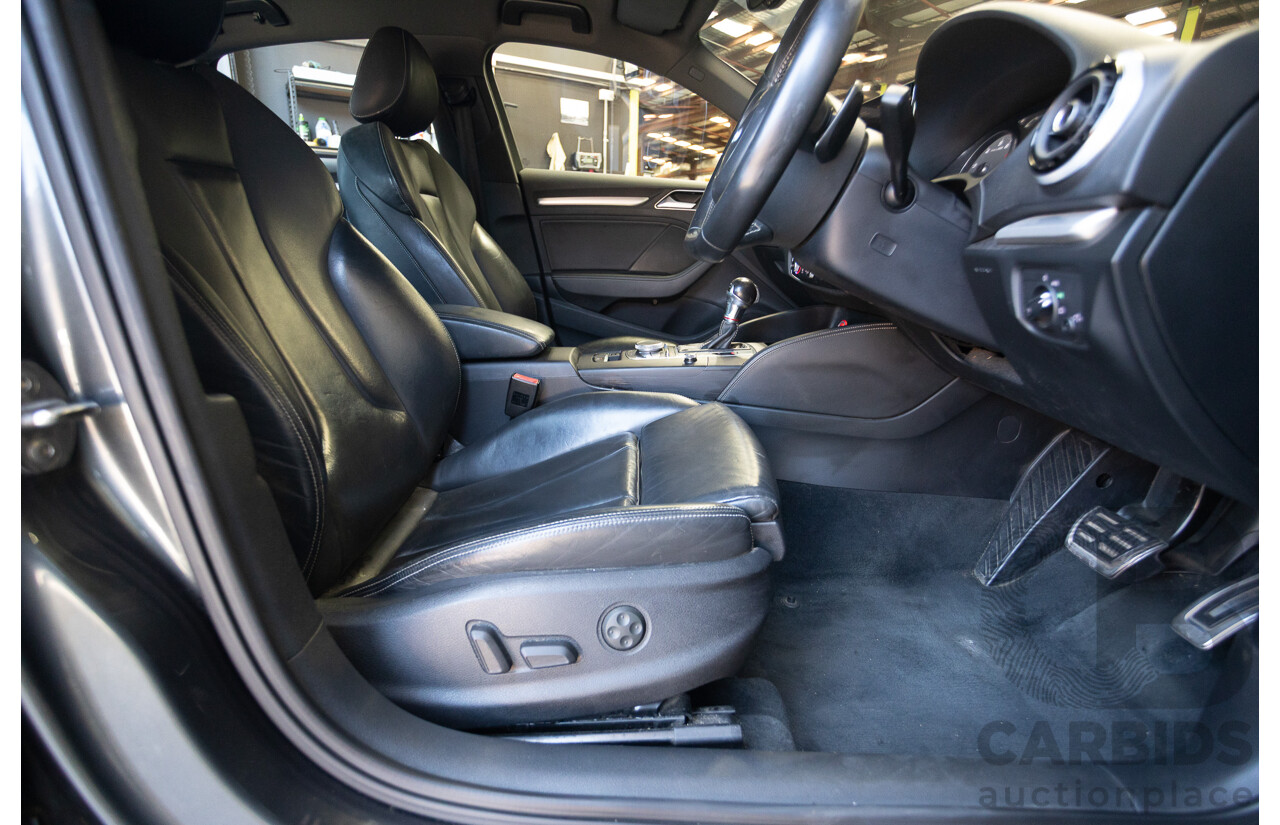 10/2014 Audi S3 2.0 TFSI Quattro (AWD) 8V MY14 4D Sedan Daytona Grey Pearl Turbo 2.0L