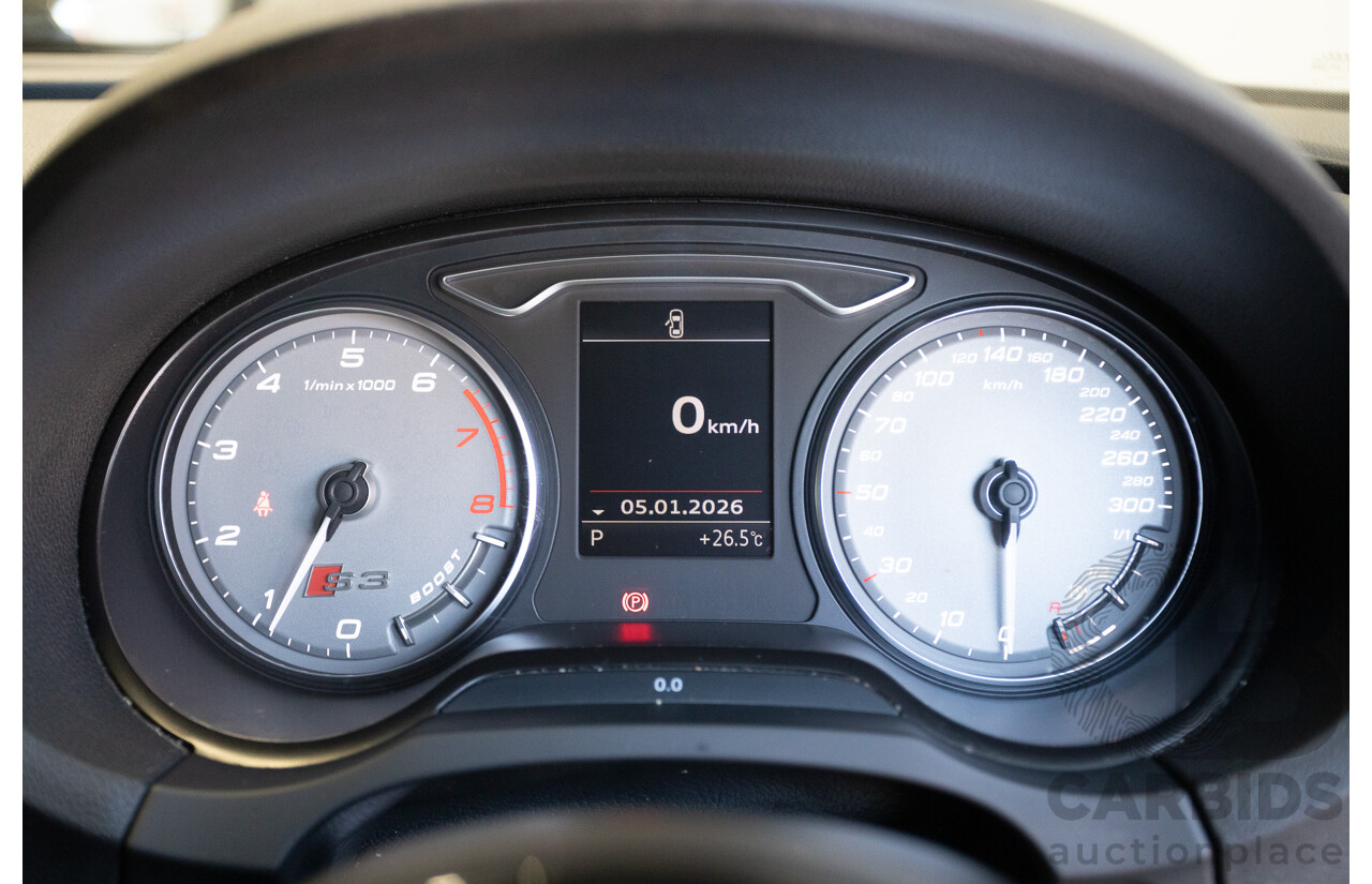 10/2014 Audi S3 2.0 TFSI Quattro (AWD) 8V MY14 4D Sedan Daytona Grey Pearl Turbo 2.0L