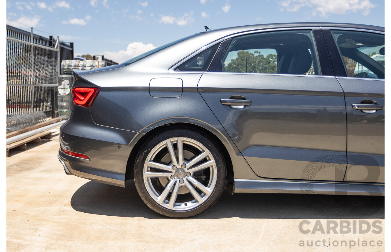 10/2014 Audi S3 2.0 TFSI Quattro (AWD) 8V MY14 4D Sedan Daytona Grey Pearl Turbo 2.0L