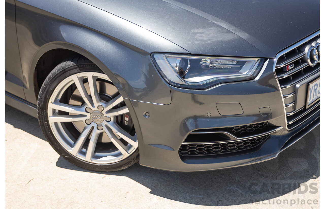 10/2014 Audi S3 2.0 TFSI Quattro (AWD) 8V MY14 4D Sedan Daytona Grey Pearl Turbo 2.0L