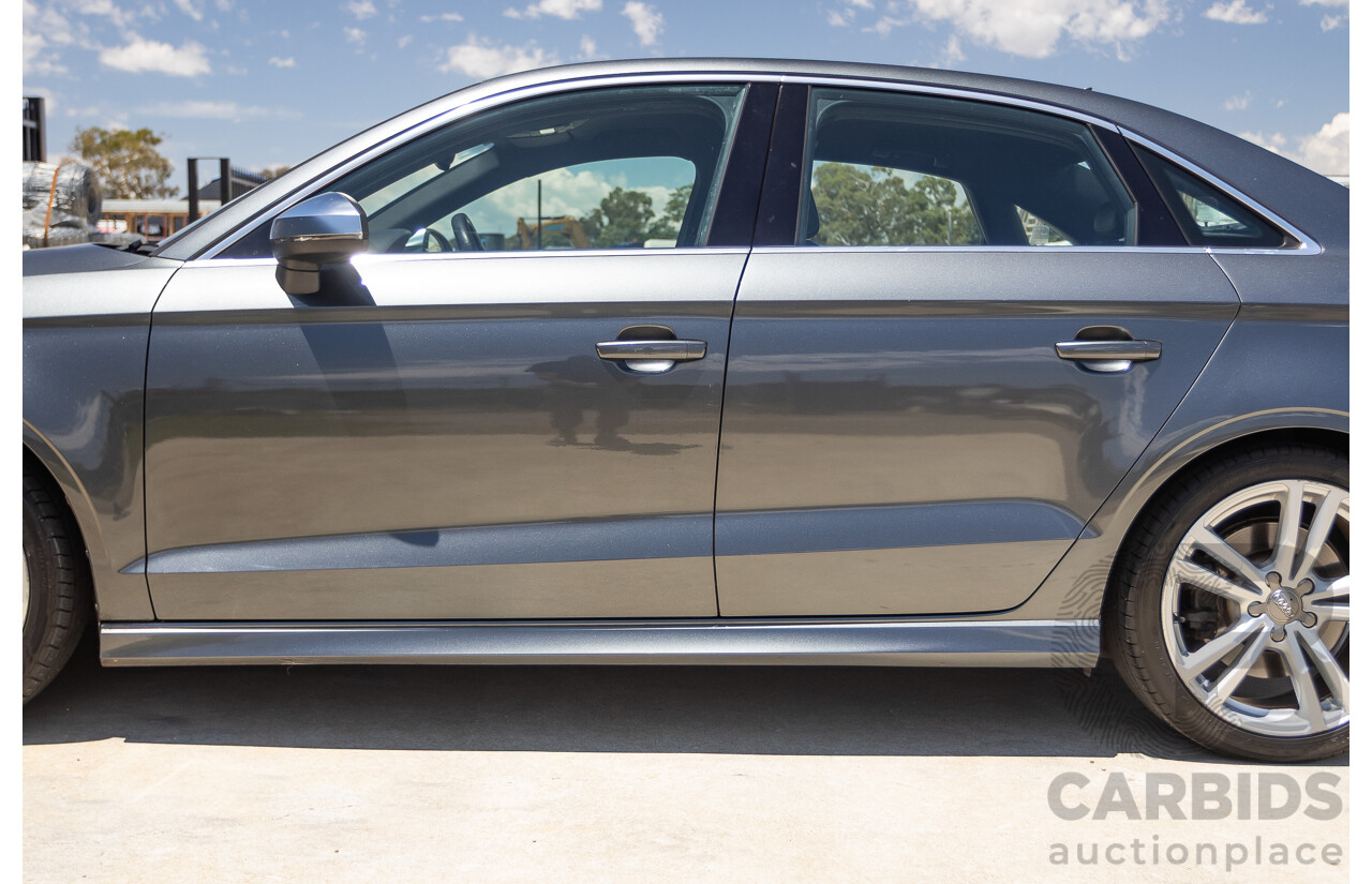 10/2014 Audi S3 2.0 TFSI Quattro (AWD) 8V MY14 4D Sedan Daytona Grey Pearl Turbo 2.0L