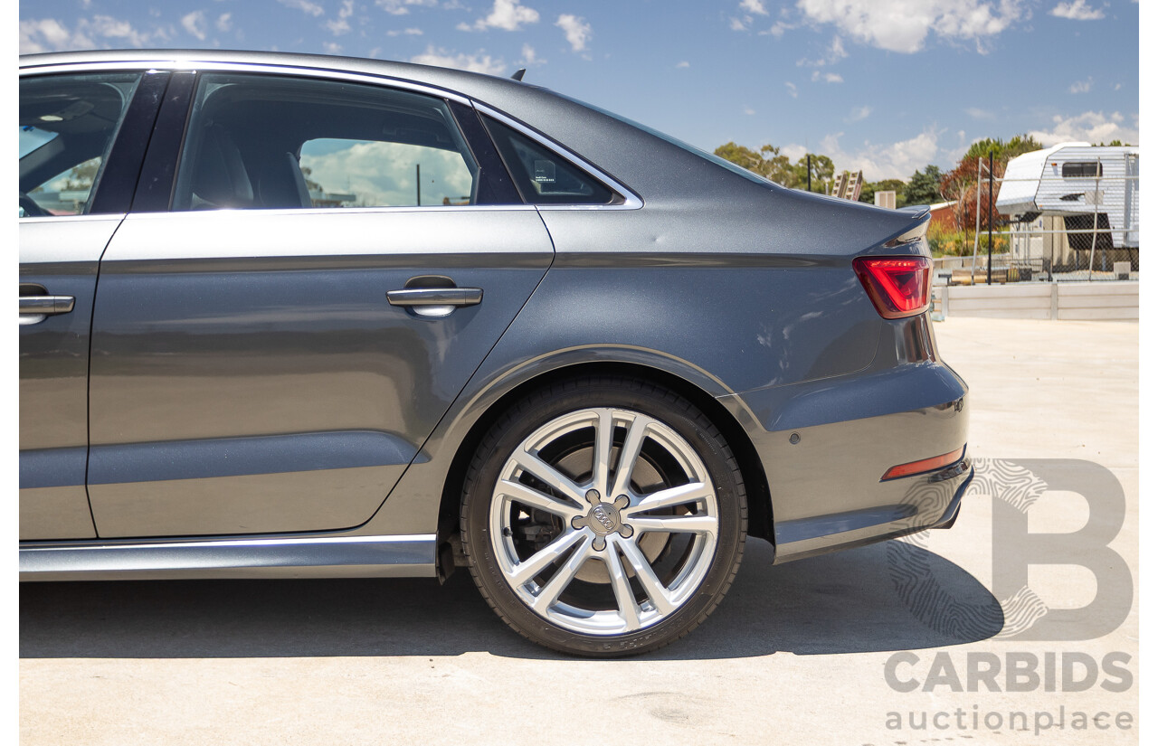 10/2014 Audi S3 2.0 TFSI Quattro (AWD) 8V MY14 4D Sedan Daytona Grey Pearl Turbo 2.0L