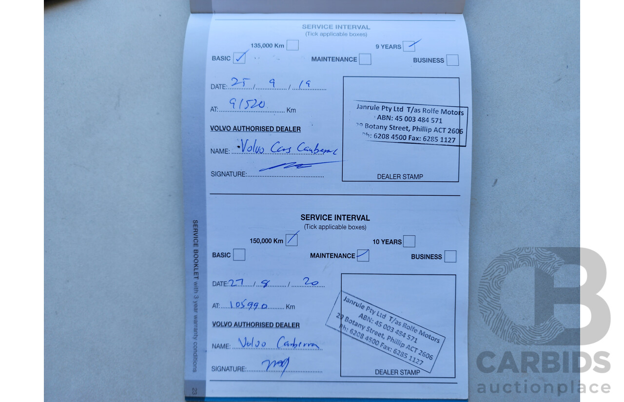 1/2013 Volvo V60 D3 F MY12 4d Wagon Blue 2.0L