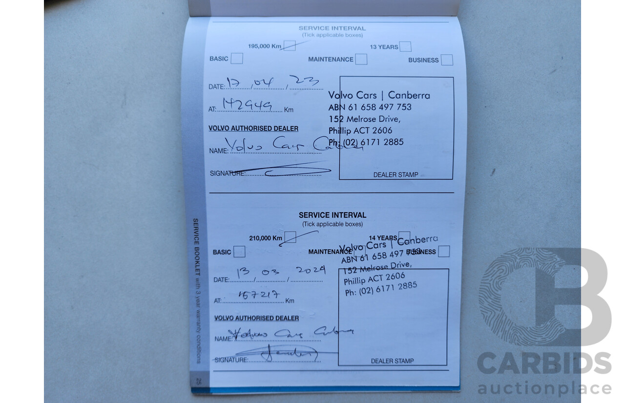 1/2013 Volvo V60 D3 F MY12 4d Wagon Blue 2.0L