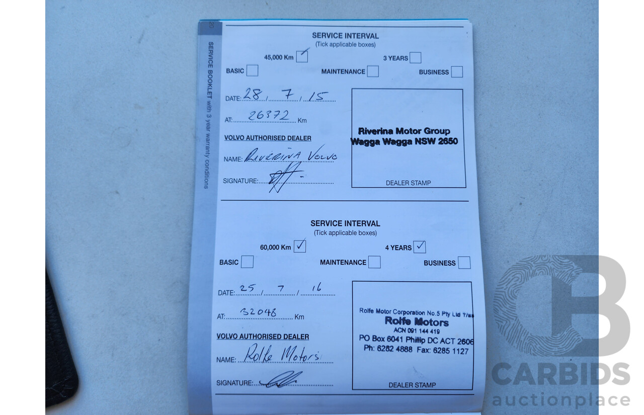 1/2013 Volvo V60 D3 F MY12 4d Wagon Blue 2.0L