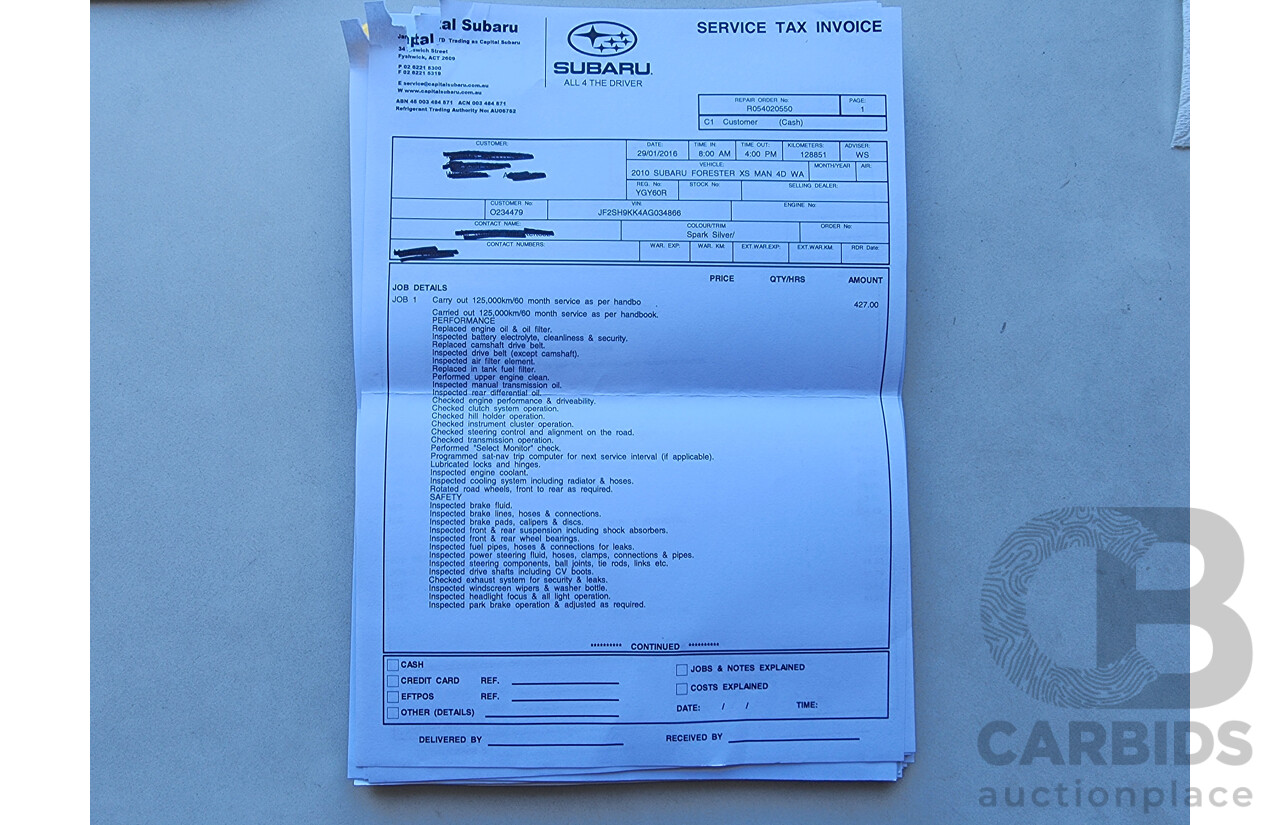 9/2009 Subaru Forester XS MY10 4d Wagon Silver 2.5L