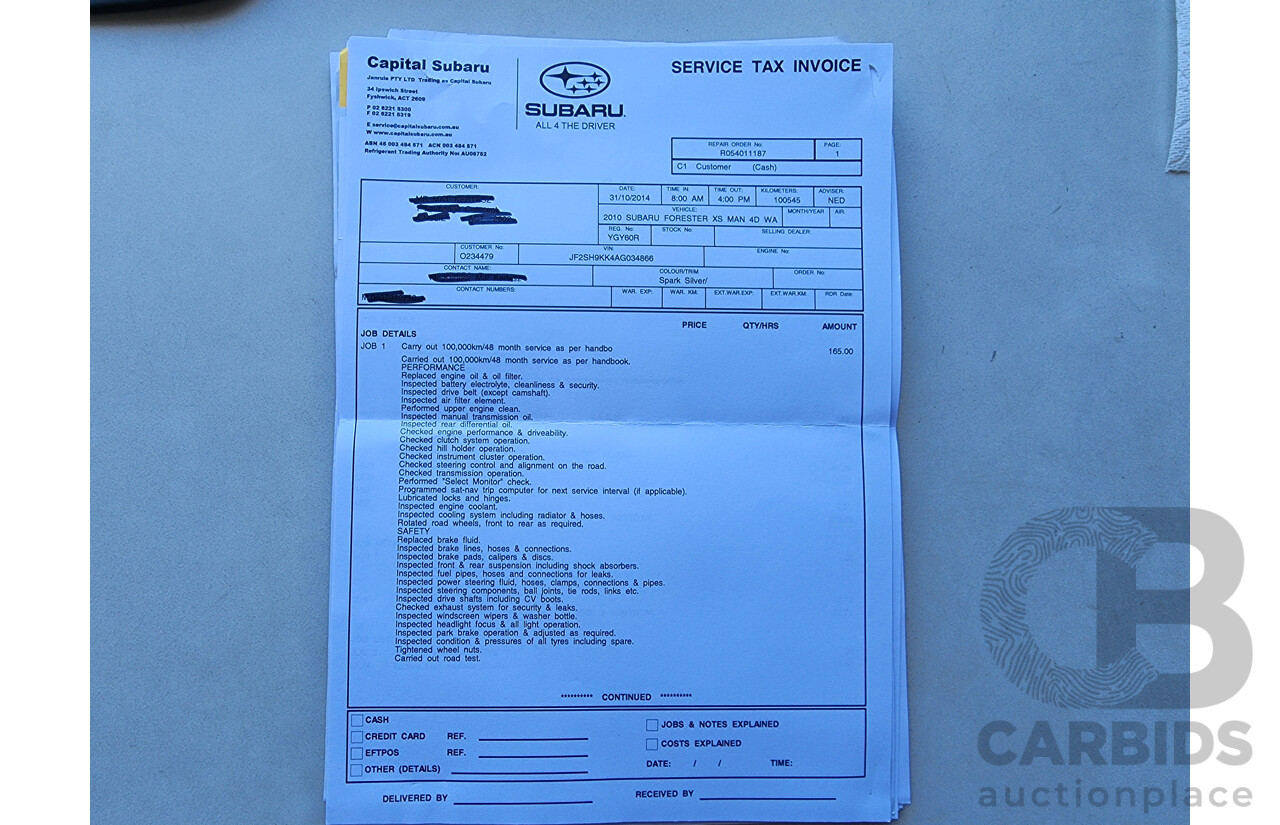 9/2009 Subaru Forester XS MY10 4d Wagon Silver 2.5L