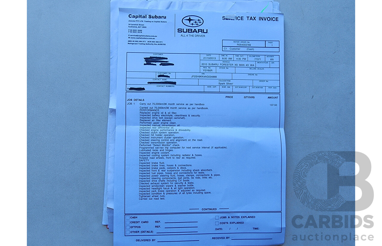 9/2009 Subaru Forester XS MY10 4d Wagon Silver 2.5L