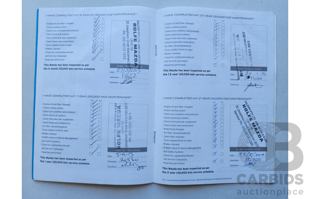 8/2012 Mazda Cx-5 MAXX Sport (4x4)  4d Wagon White 2.2L