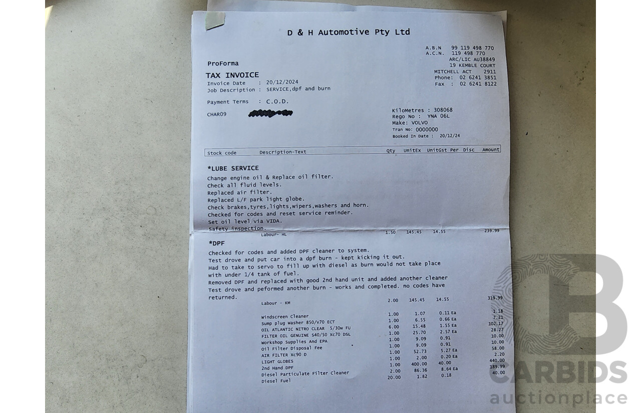 1/2012 Volvo Xc90 D5 R-Design MY12 4d Wagon Grey 2.4L