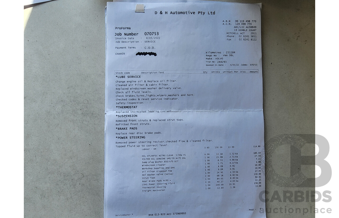 1/2012 Volvo Xc90 D5 R-Design MY12 4d Wagon Grey 2.4L