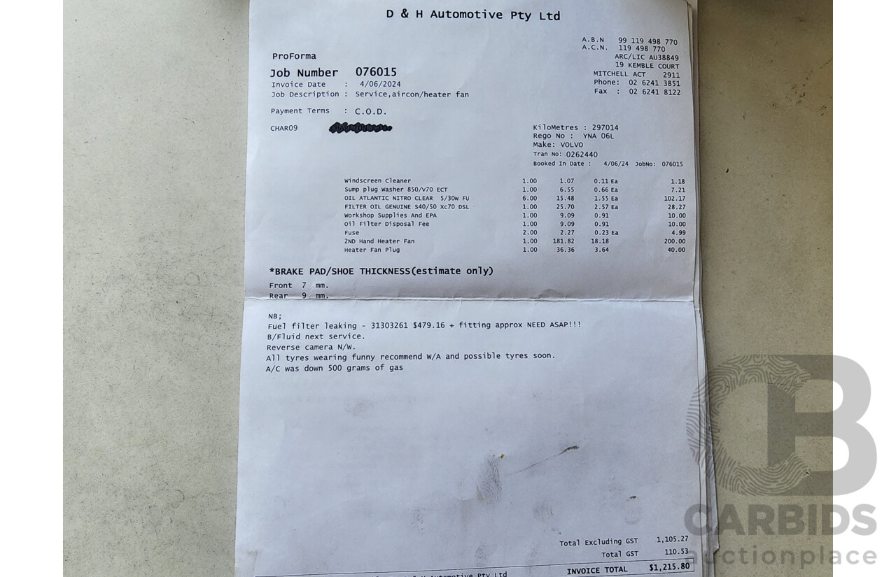 1/2012 Volvo Xc90 D5 R-Design MY12 4d Wagon Grey 2.4L