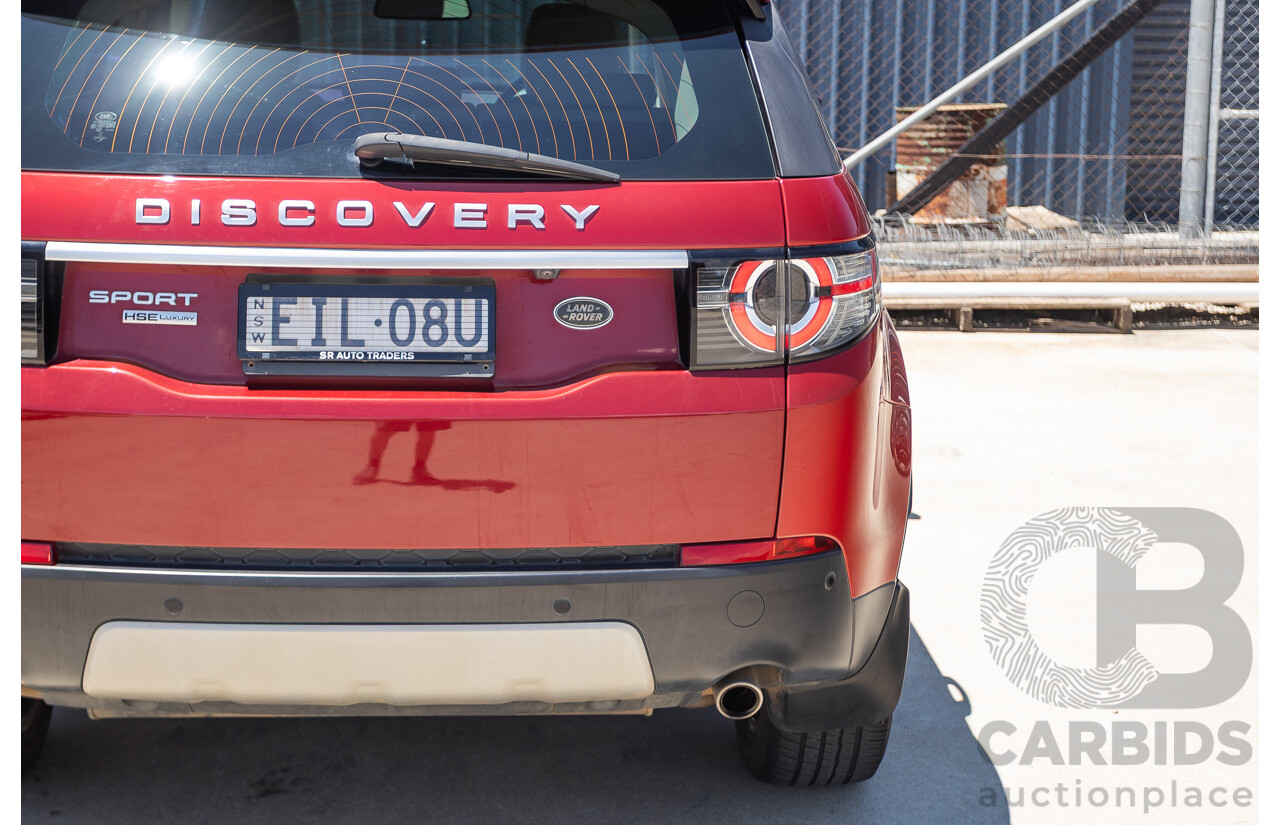 11/2016 Land Rover Discovery Sport TD4 180 HSE Luxury (AWD) LC MY17 4D Wagon Firenze Red Metallic Turbo Diesel 2.0L