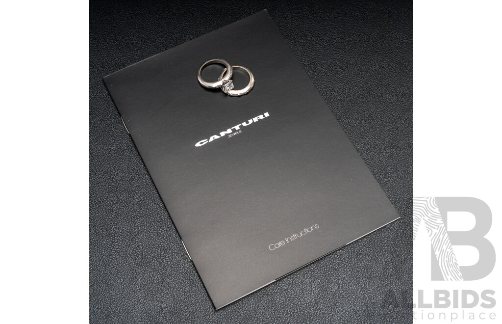 Canturi 18ct White Gold 2 Ring Set - Size J