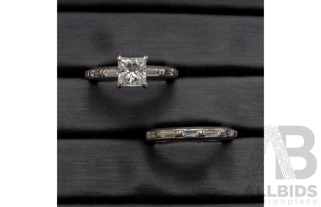 Canturi 18ct White Gold 2 Ring Set - Size J