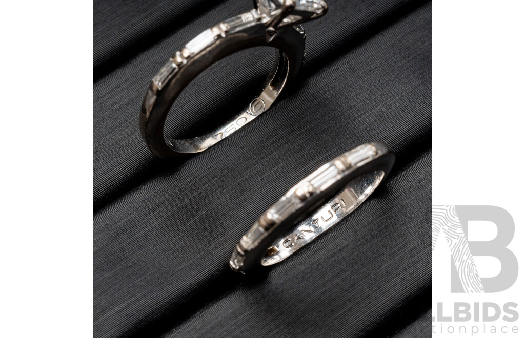 Canturi 18ct White Gold 2 Ring Set - Size J