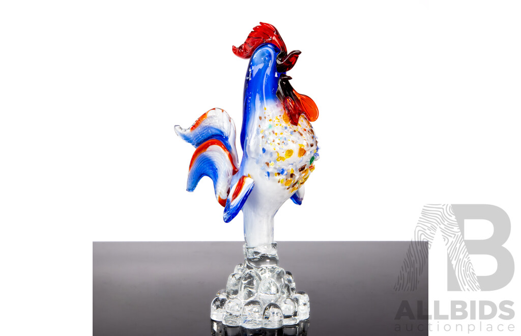 Vintage Art Glass Rooster