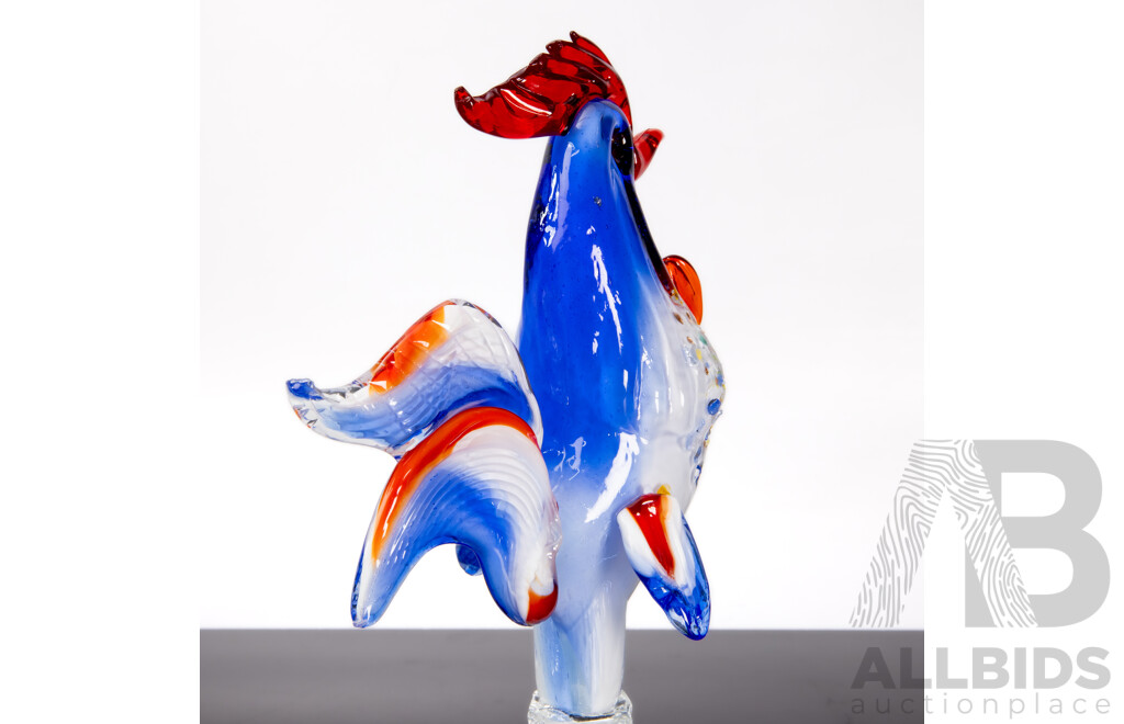Vintage Art Glass Rooster