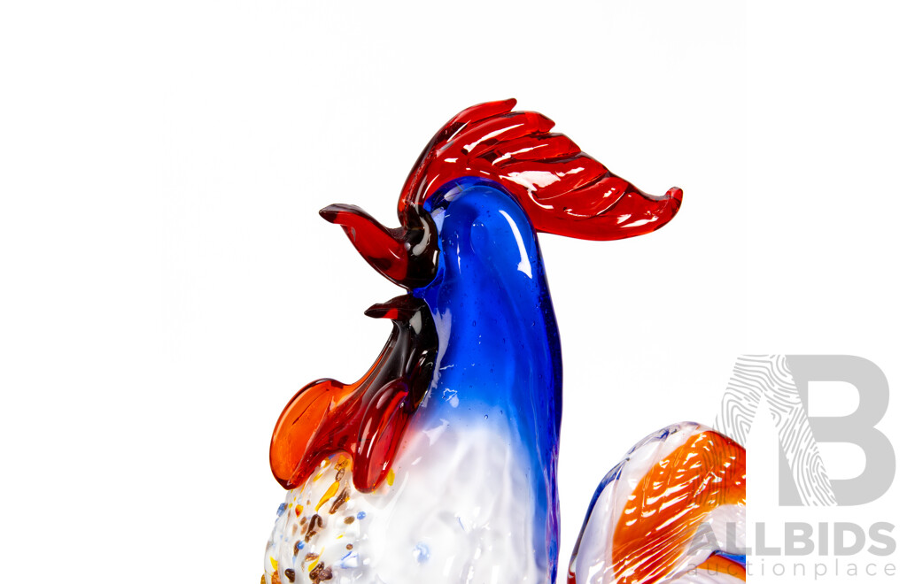 Vintage Art Glass Rooster