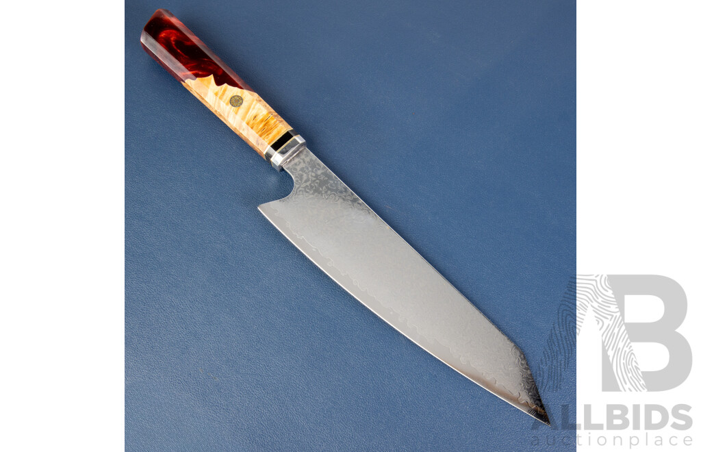 Chefs Knife with Damascus Style Blade