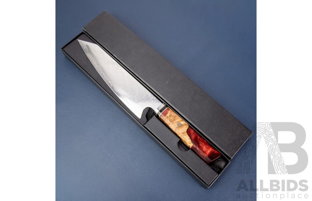 Chefs Knife with Damascus Style Blade