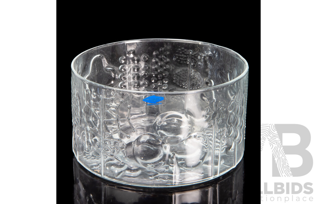 Vintage Nuutajärvi Flora Glass Bowl by Oiva Toikka