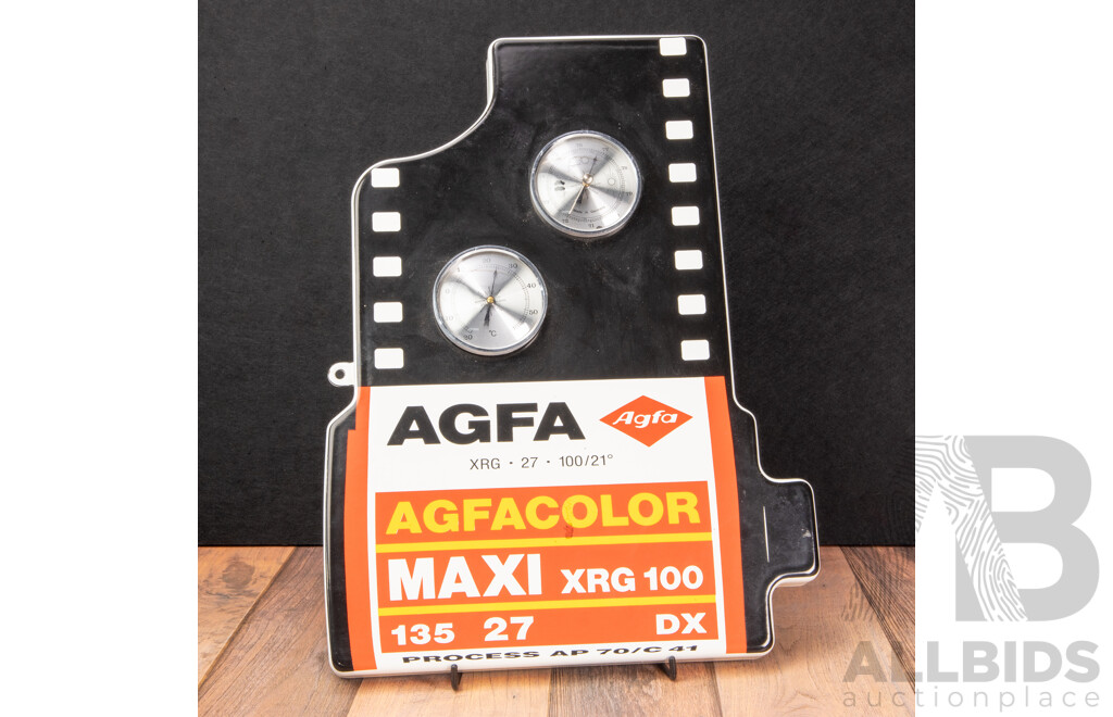 Genuine Retro Agfa Enamel Advertising Sign