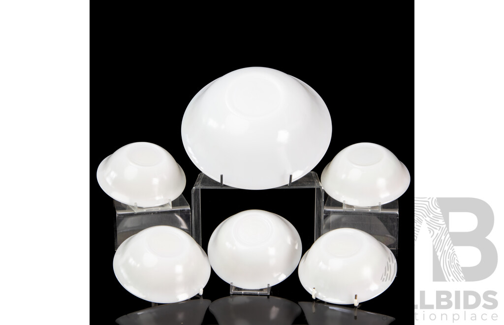 Collection of Vintage Fenton Opalescent Oven Proof Bowls