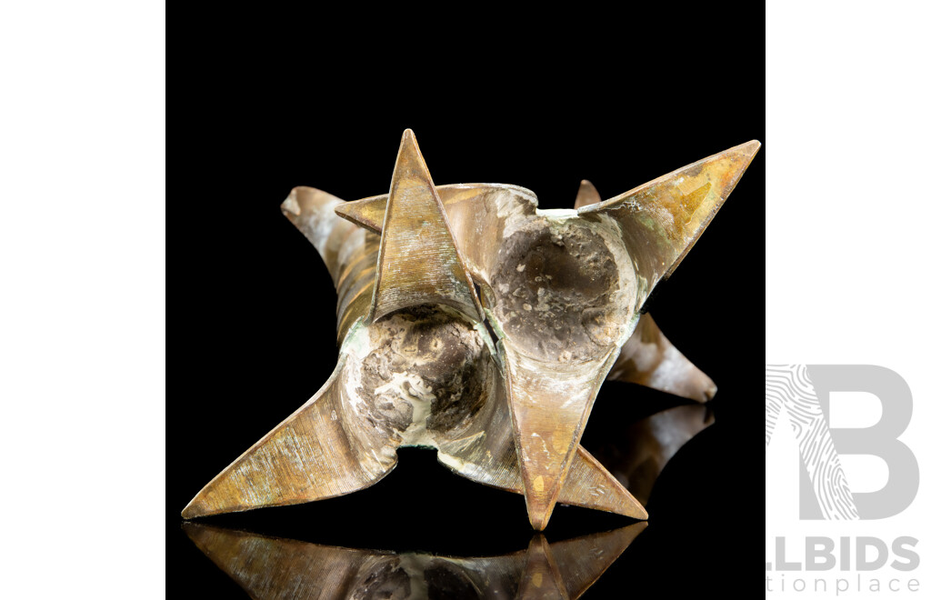 Pair of WW2 Era Trench Art Brass Shell Vases