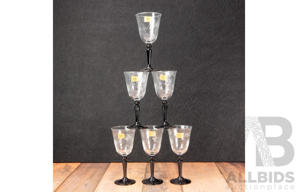 Set of Six Vintage French Luminarc Port Glasses