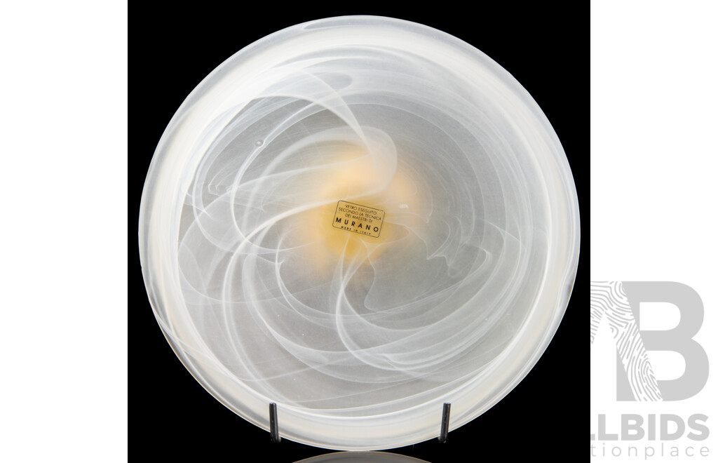 Italian Murano Glass Bowl with Original Label