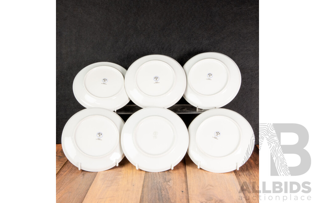 Set of Six German Colditz Fish Plates