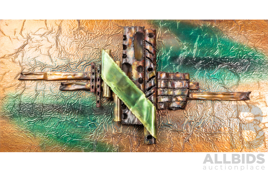 Mid Century Large Copper Wall Hanging