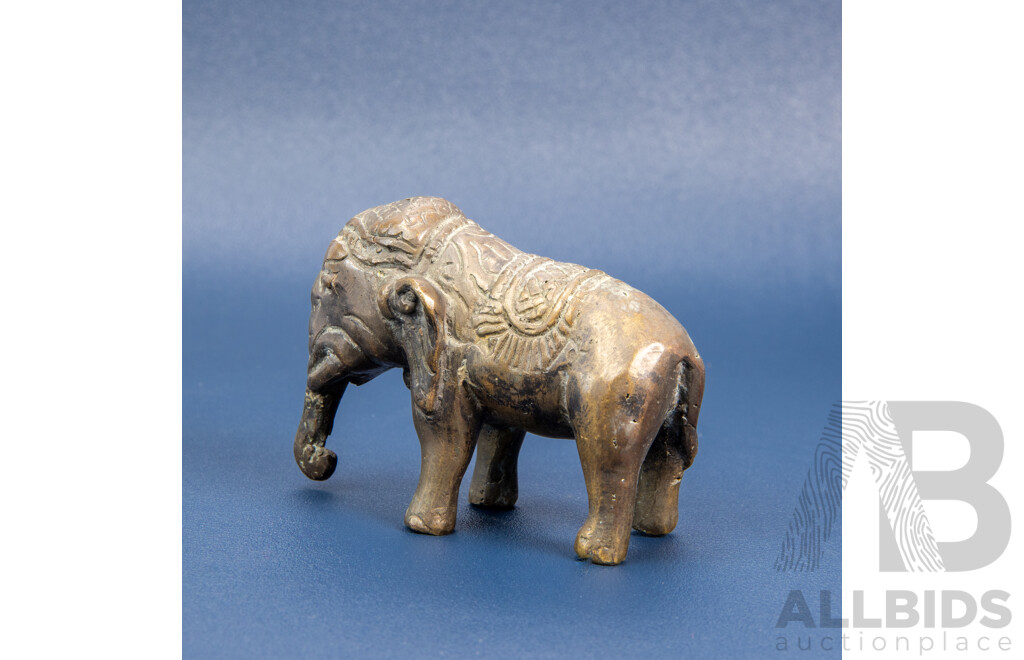 Vintage Indian Cast Brass Elephant