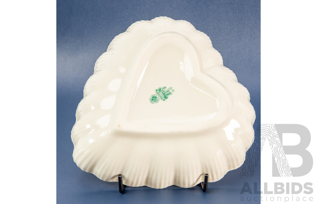 Vintage Irish Belleek Heart-Shaped Dish (Circa 1965–1980)