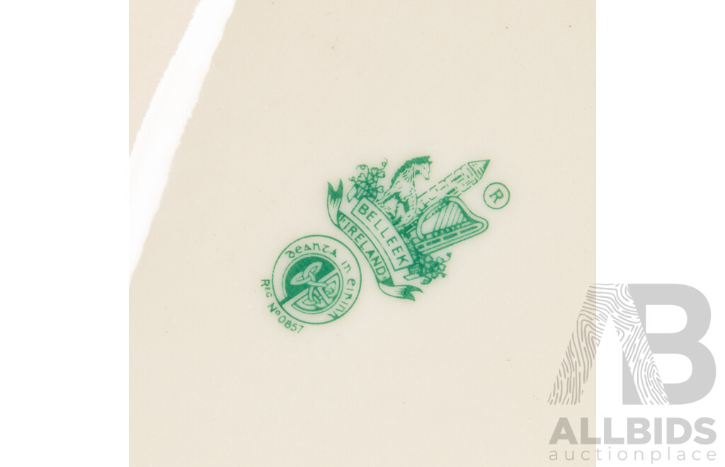 Vintage Irish Belleek Heart-Shaped Dish (Circa 1965–1980)