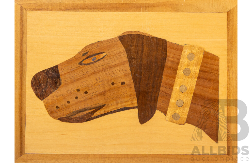 Pair of Australian Timber Marquetry Panels