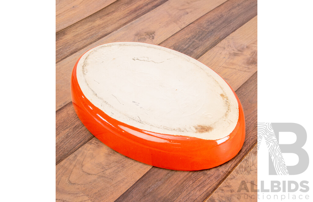 Vintage French La Cigogne Glazed Ceramic Dish