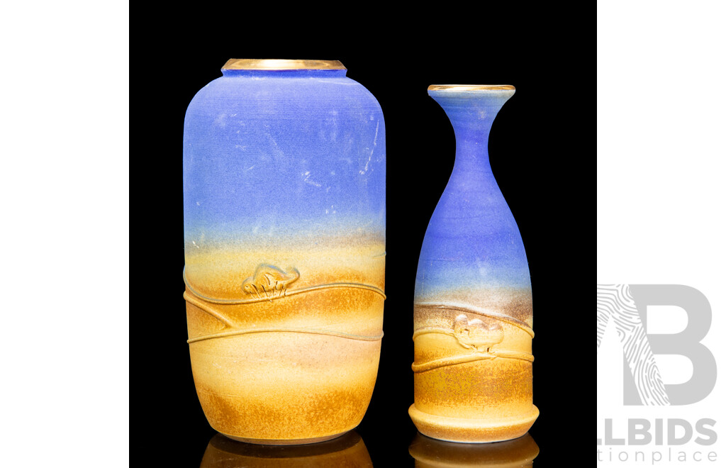 Two Marianne Cole Australian Outback Series Vases