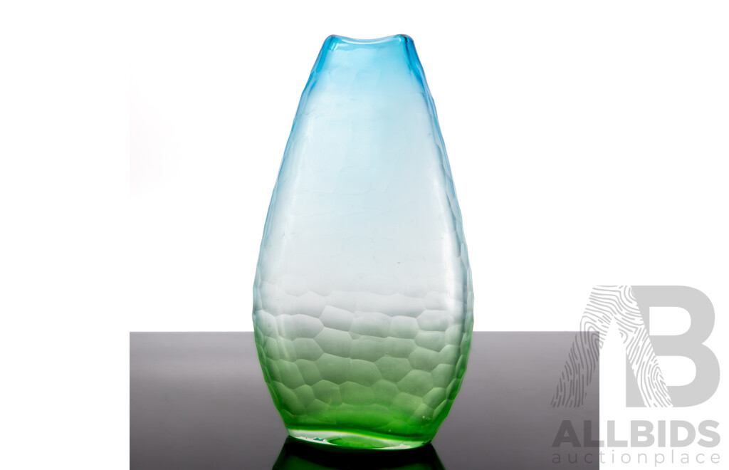 Battuto Ombre Murano Vase in the Style of Carlo Scarpa for Venini