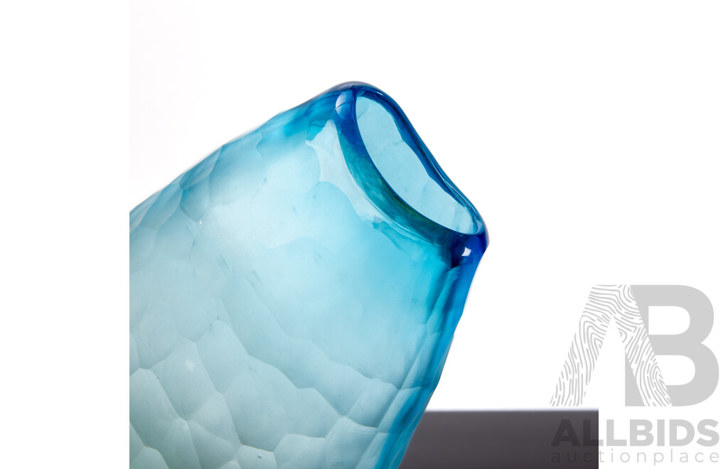 Battuto Ombre Murano Vase in the Style of Carlo Scarpa for Venini